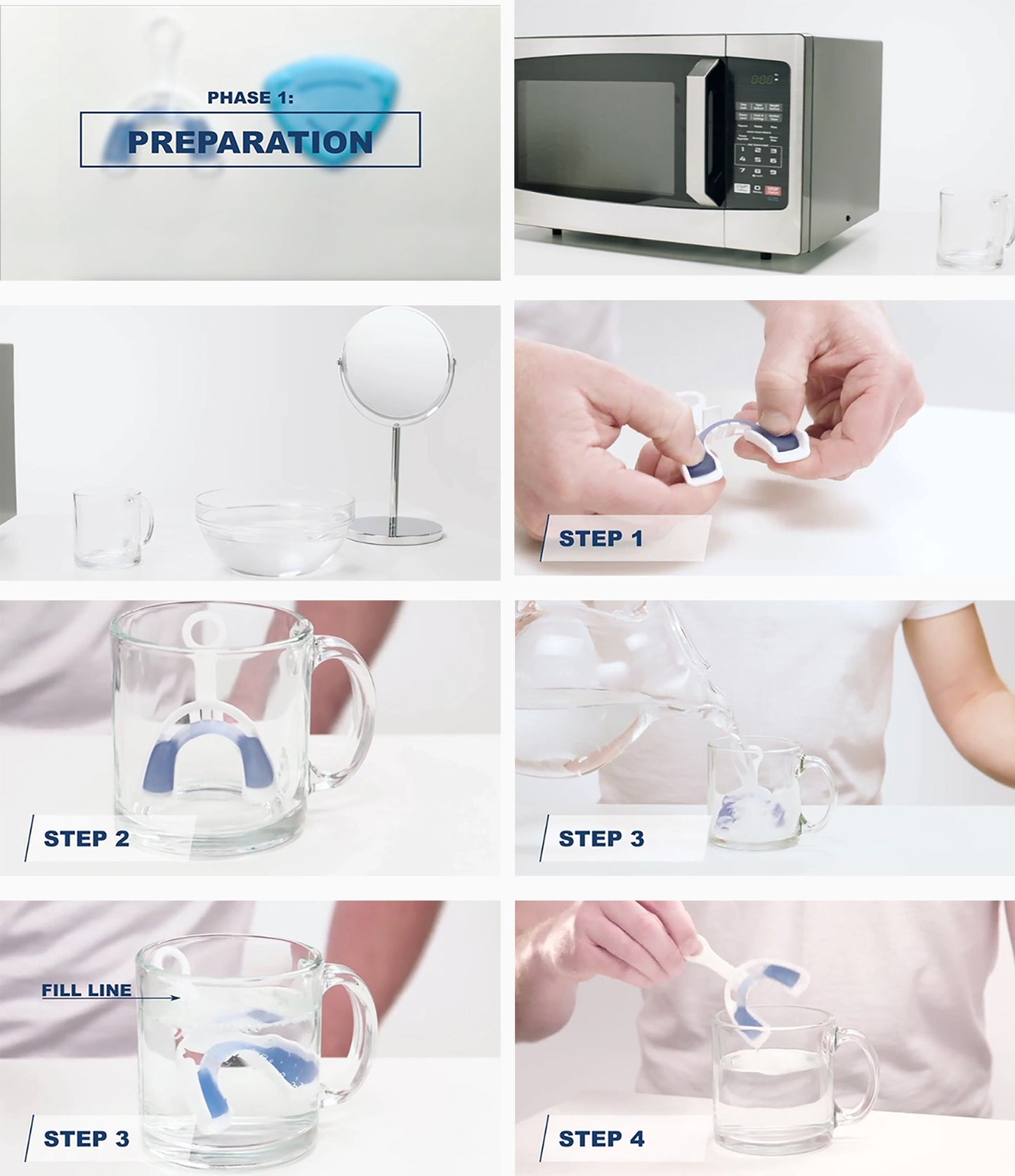 Éjszakai Fogcsikorgatás Elleni Fogvédő Tálcával