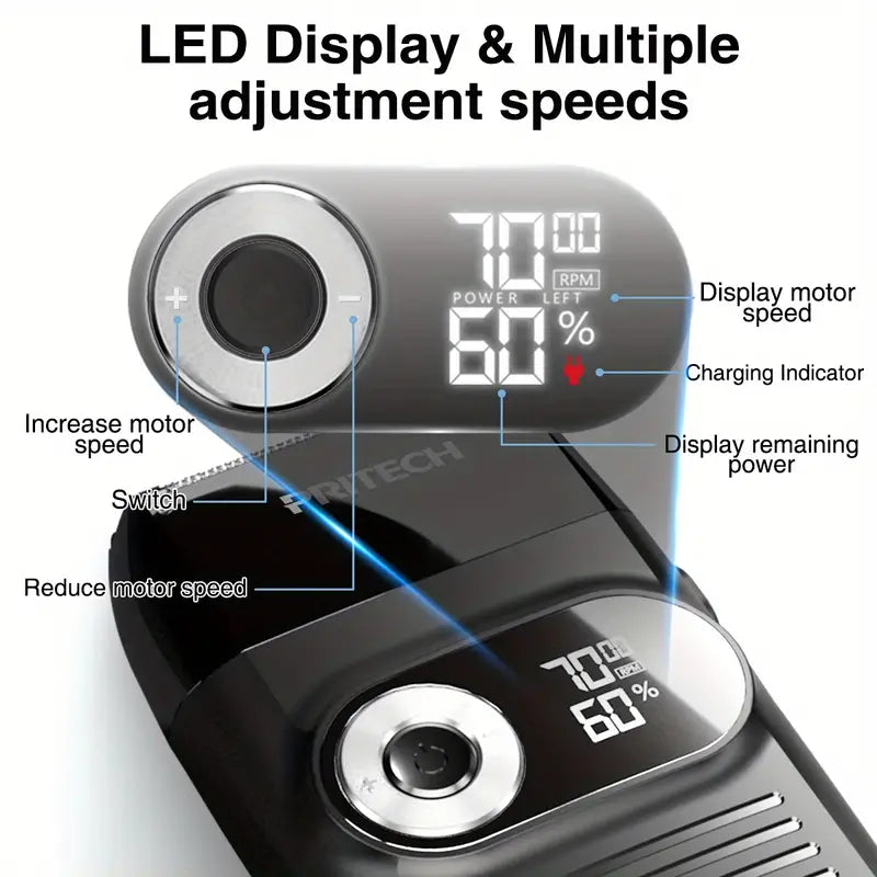 2 az 1-ben Elektromos Borotva és Kopasz Borotva Férfiaknak